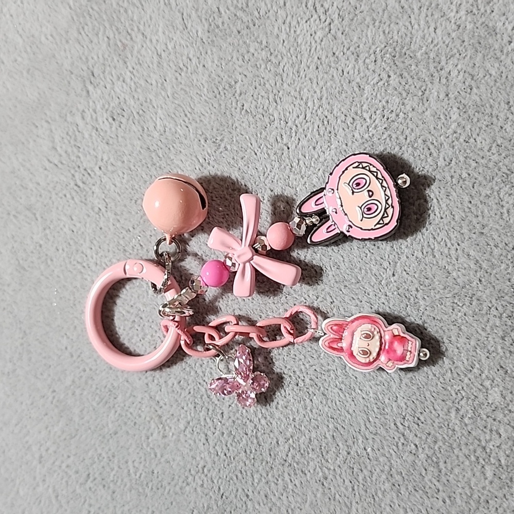 Pink Labubu Keychain - Picture 2 of 2